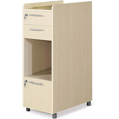 Hộc gỗ cao 3 ngăn kéo liền vách ngăn TONC92 2 ổ khóa riêng biệt hg08