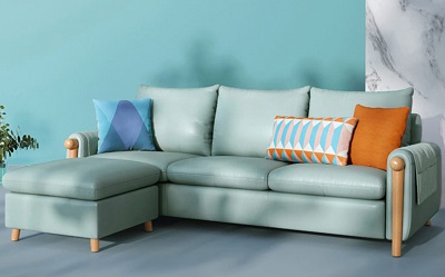 Ghế sofa bọc da phong cách bắc âu GSF28