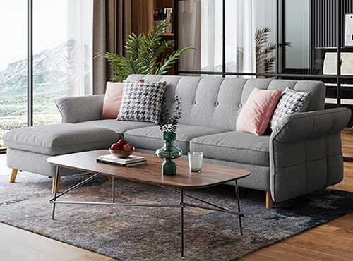 Ghế sofa văng khung gỗ tự nhiên đệm bọc vải nỉ GSF29
