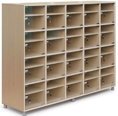 Tủ giầy gỗ 20 ngăn cánh kính có khóa 160cm GTGONC35