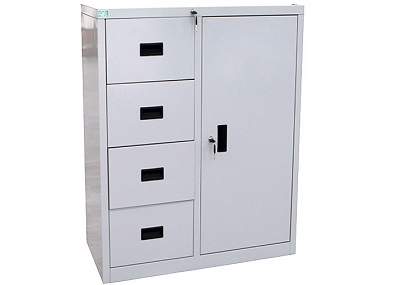 Tủ locker sắt chia 2 khoang 1 khoang cánh 4 ngăn kéo TVPONC89 ts19b