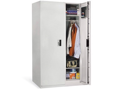 Tủ sắt đựng quần áo 1 khoang, 2 đợt TVPONC94 sơn tĩnh điện màu kem tst1-kv