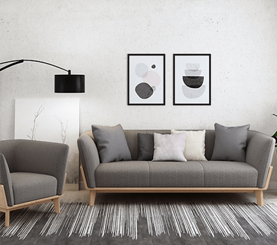 Ghế sofa bọc nỉ phòng khách dáng đẹp GSF103