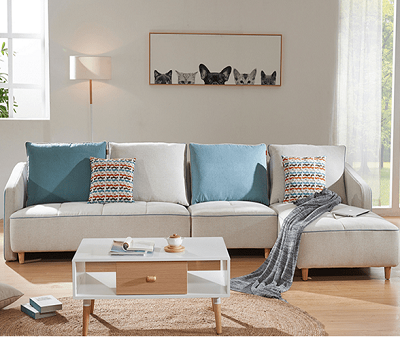 Ghế sofa văng bọc vải nỉ mềm dáng đẹp GSF119 thanh lịch