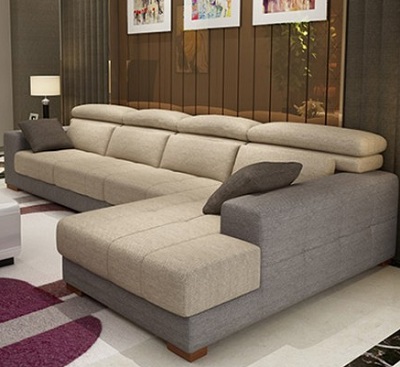 Ghế sofa đệm bọc nỉ góc chữ L sang trọng GSF235