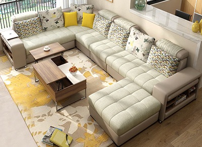 Bộ ghế sofa bao gồm 1 góc L và 4 ghế đôn GSF150