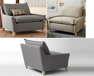 Ghế sofa đơn phong cách Bắc Âu GSF232