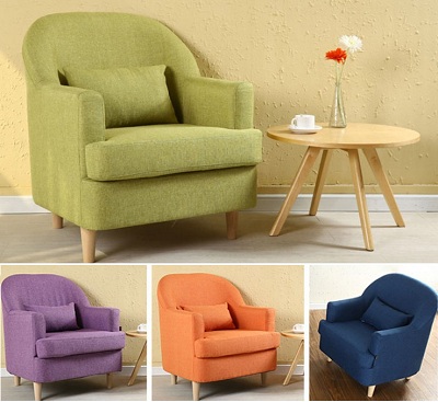 Ghế sofa đơn gỗ bọc nỉ hiện đại GSF228