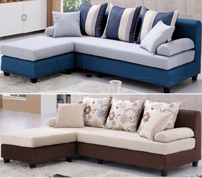 Sofa gỗ bọc nỉ đẹp giá rẻ GSF227 Văng Kt (D)2000 x (R) 820x (C)700mm