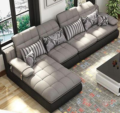 Ghế Sofa gỗ bọc nỉ sang trọng GSF226 kiểu dáng góc L