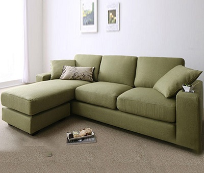 Ghế sofa giá rẻ bọc nỉ cao cấp GSF222 thiết kế đơn giản hiện đại màu xanh