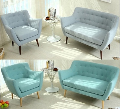 Ghế sofa bọc nỉ 1 ghế văng dài + 1 ghế đơn GSF204