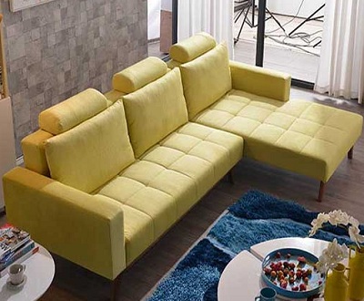 Ghế sofa giá rẻ góc L bọc nỉ cao cấp GSF198 kê phòng khách