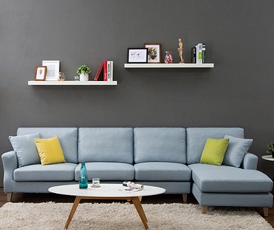 Ghế sofa góc L đẹp GSF193 kích thước 3m1 dùng trong phòng khách