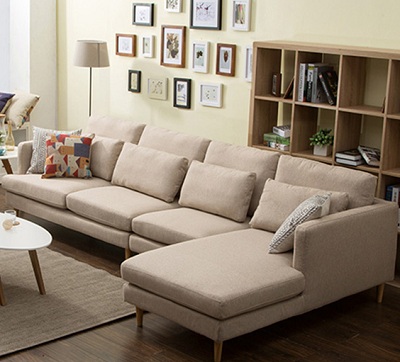 Bộ ghế sofa góc L lớn bọc nỉ GSF188