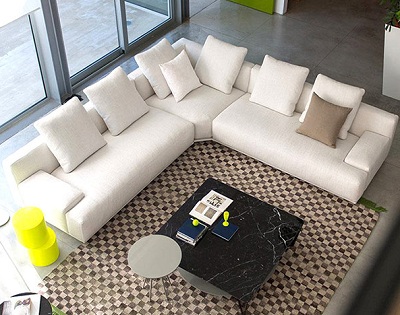 Ghế sofa đẹp góc L lớn phòng khách GSF180 thư giãn thoải mái nhất