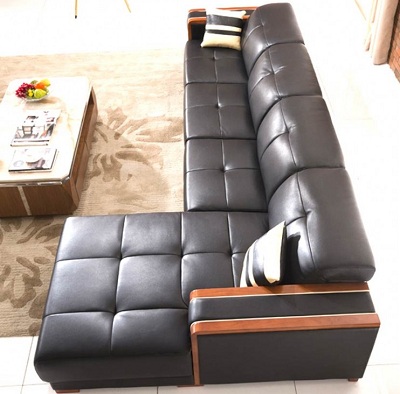 Ghế sofa góc bọc da da đẹp sang trọng GSF164