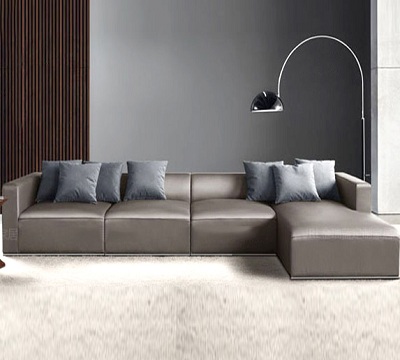Ghế sofa bọc da thiết kế góc L sang trọng GSF138