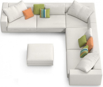 Bộ bàn ghế sofa góc L phòng khách GSF135 Bộ bàn ghế sofa vuông