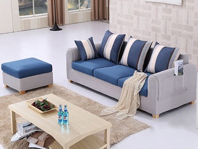 Bộ ghế sofa góc L bọc nỉ phòng khách GSF139