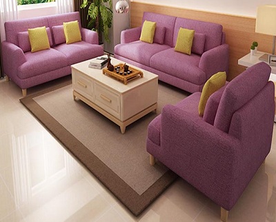 Bộ ghế sofa phòng khách bọc vải nỉ GSF112 băng dài sang trọng