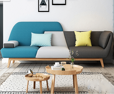 Ghế sofa phòng khách băng dài kết hợp 3 mầu GSF104