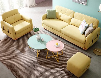 Ghế sofa bọc nỉ thanh lịch hiện đại GSF102 sang trọng phòng khách