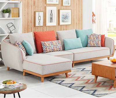 Ghế sofa góc chữ L phòng khách đẹp GSF95 tính thẩm mỹ