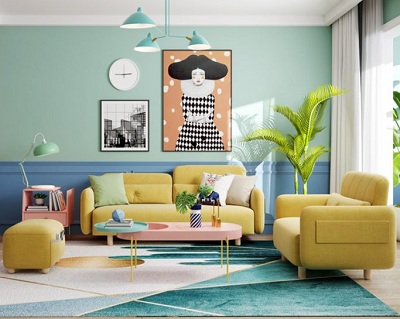 Ghế sofa phòng khách thiết kế nhỏ gọn GSF80 sang trọng