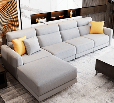 Ghế sofa gia đình bọc nỉ khung gỗ tự nhiên GSF76