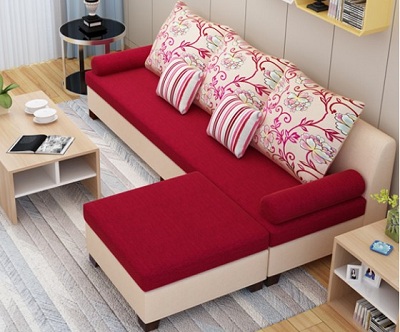 Ghế sofa góc bọc nỉ hiện đại 2m1 GSF249 khung gỗ tự nhiên