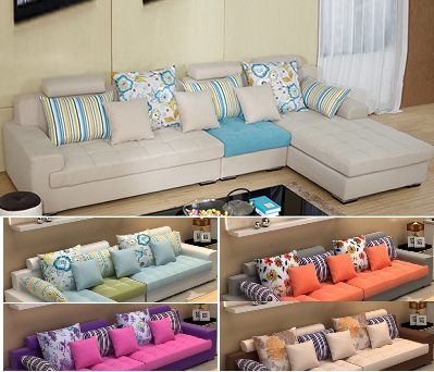 Ghế sofa góc L hiện đại bọc nỉ GSF245