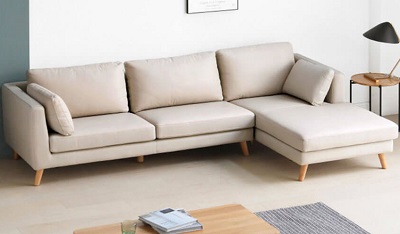 Ghế sofa góc chữ L bọc da sang trọng GSF57