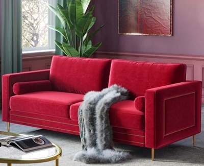 Ghế sofa bọc vải nhung sang trọng GSF92