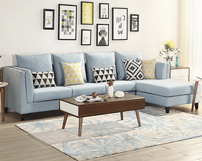 Ghế sofa văng dài thanh lịch bọc nỉ GSF114