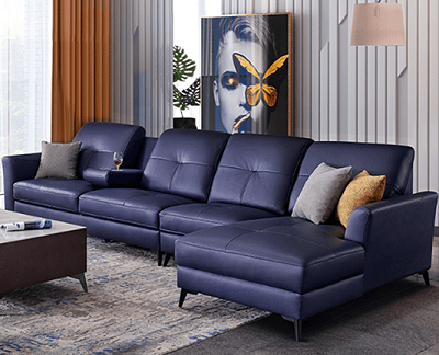 Ghế sofa bọc da cao cấp GSF76 phong cách hiện đại