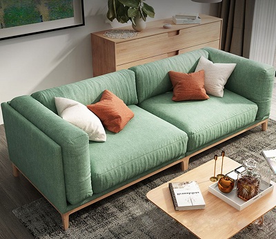 Ghế sofa băng bọc nỉ thiết kế hiện đại GSF74