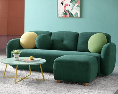 Ghế sofa bọc nỉ cao cấp khung gỗ tự nhiên GSF98