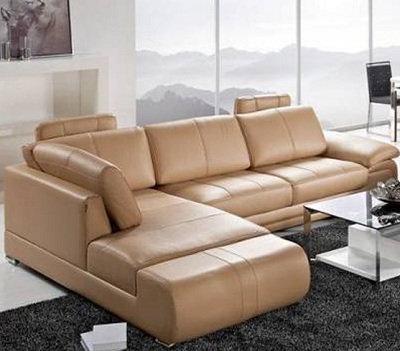 Ghế sofa góc L bọc da rộng 3m2 GSF257 thiết kế hiện đại đẹp