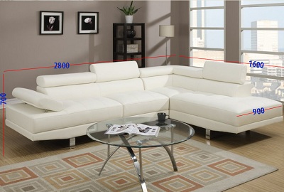 Ghế sofa góc L lưng ghế gật gù, chân inox GSF261