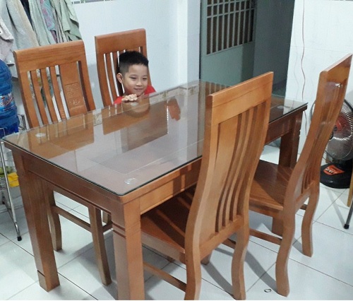 Bộ bàn ghế ăn gỗ xoan ta giá rẻ PA96