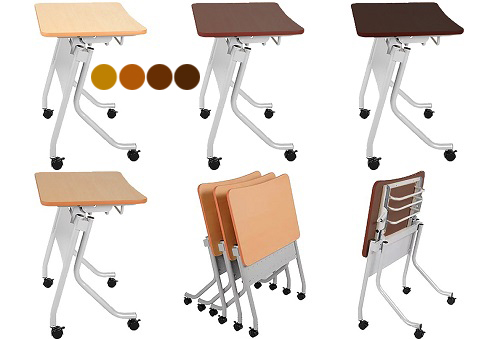Bàn gấp lớp học trường liên cấp quốc tế Gausschair TB 612 có bánh xe TB-612