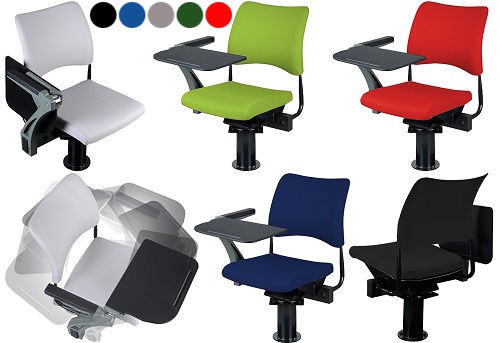 Ghế giảng đường xoay 360 độ Gauss chair TM 201 FGT ROTATE lớp học TM-201-FGT-ROTATE