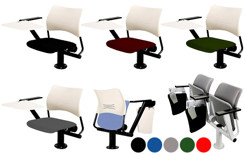 Ghế giảng đường có bảng viết Gauss chair TM 201 KSF mặt ngồi tự gấp TM-201-KSF