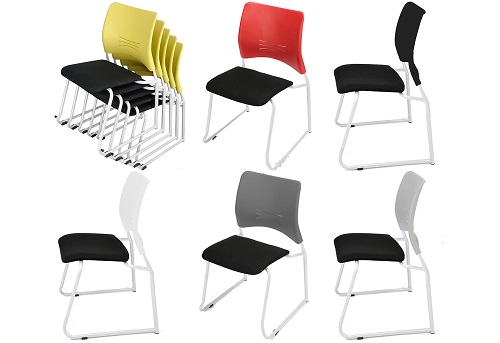 Ghế xếp chồng đệm ngồi bọc vải Gauss Chair TM 960 lưng nhựa đúc ép TM-960