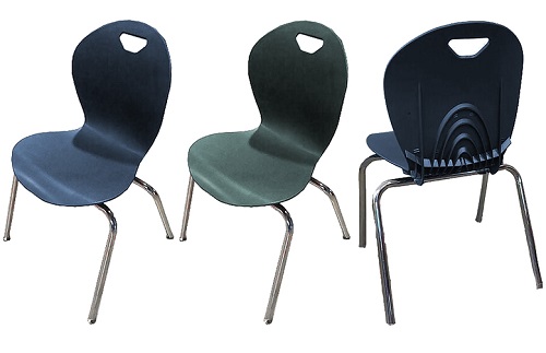 Ghế đơn trường học xếp chồng Gauss chair TR 125 mặt ghế nhựa đúc TR-125