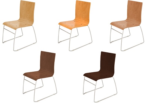 Ghế xếp ván gỗ ép cong hiện đại Gauss Chair WD 960 khung chân thép WD-960