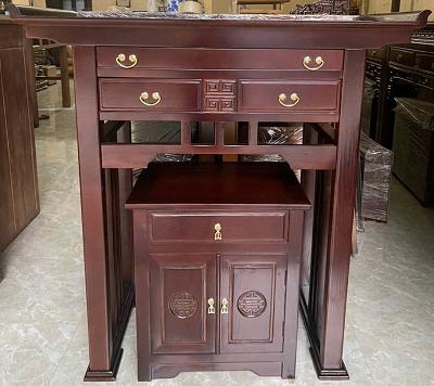 Bàn thờ mặt trơn đơn giản ngăn kéo BTD35 Mẫu Tủ thờ, Ngai thờ đẹp