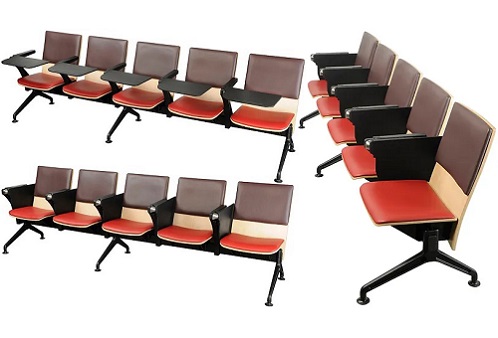 Ghế chờ gỗ ván ép bọc da có bảng viết Gauss Chair KWD 201 FM FGT