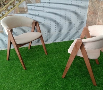 Ghế cafe bọc nỉ lưng cong hiện đại GCL20 nệm bọc nỉ mặt ngồi, lưng tựa g20